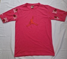 RARA T-shirt Uomo JORDAN CHICAGO BULLS JUMPMAN Fucsia/Rosa
