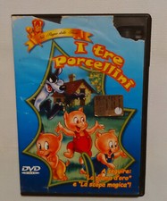 I TRE PORCELLINI DVD VIDEO - AVO EDIZIONI - + LA SCOPA MAGICA / LA PIUMA D'ORO