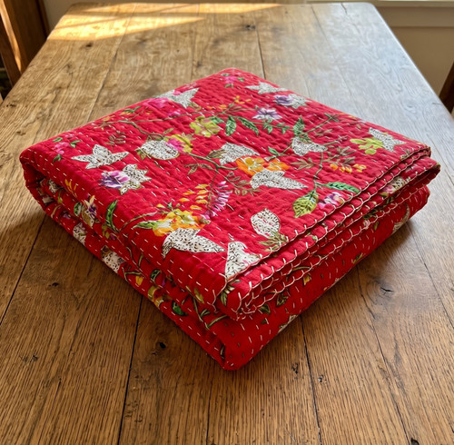 Trapunta coperta kantha cotone