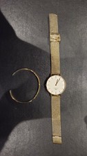 SET LUSSO DANIEL WELLINGTON ORO Petite 32mm Mesh + Bracciale Bangle Gold TOP