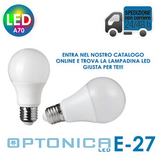 OPTONICA - LAMPADINA LED E27 A60 BULBO DA 4W A 18W LUCE CALDA NATURALE FREDDA