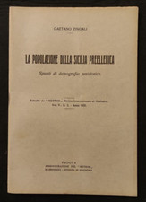 LA POPOLAZIONE DELLA SICILIA PREELLENICA SPUNTI DEMOGRAFIA PREISTORICA ZINGALI