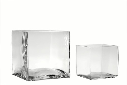 Vaso quadrato vetro - in,