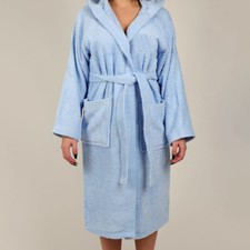 Accappatoio in Spugna in Puro Cotone  Morbido Cappuccio 500 gr.Tasconi Cappuccio