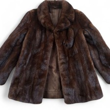 Giacca cappotto vera pelliccia SAGA VISONE Demi Buff taglia gratis marrone dal Giappone