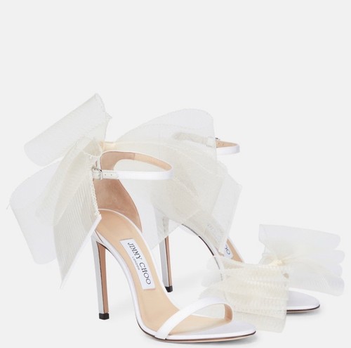 Jimmy choo white aveline bowed - jimmy,