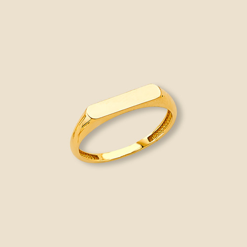 Anello sigillo oro - oro, 14k