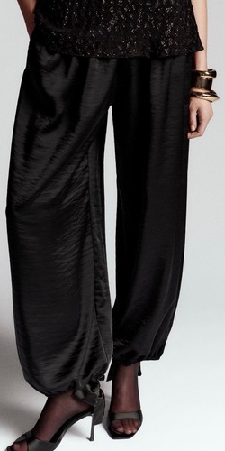 Pantalone zara nero vita alta - zara,
