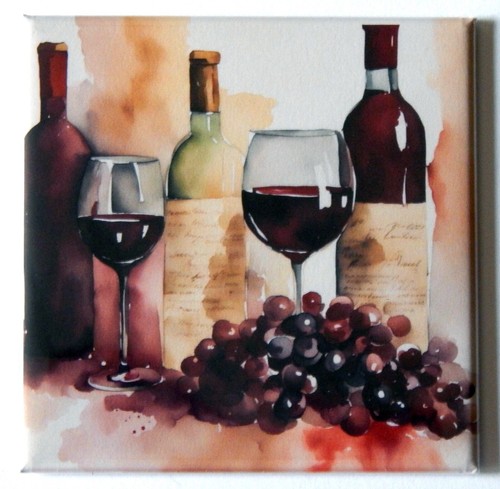 Red wine fridge magnet - fridge, sign