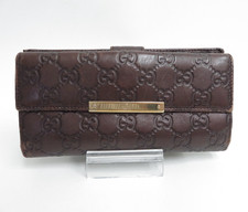Autentico portafoglio lungo Gucci GG Guccissima in pelle Biford I#45197