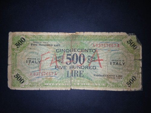 500 lire occupazione americana