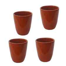 Bicchiere terracotta osteria taverna ceramica lavorazione artigianale Deruta