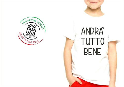 Maglietta bimbo unisex andrà - ,