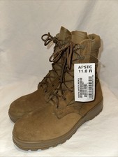 NUOVI STIVALI DA COMBATTIMENTO Belleville AFSTC Vibram punta in acciaio marrone edizione militare taglia 11