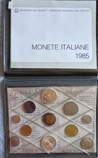 ITALIA Divisionale Anno 1985 11 Valori con 500 Lire ARGENTO FDC SET Zecca