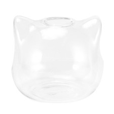 1 x (vaso di vetro a forma di gatto piante idroponiche fiori vaso contenitore di vetro 4548