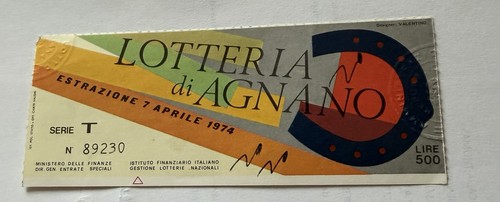 Biglietto lotteria agnano - lotteria,