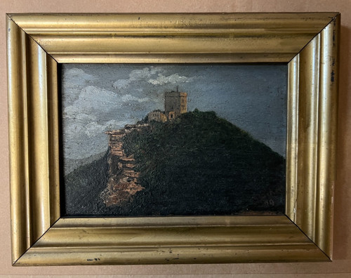 Quadro olio castello - quadro, olio,