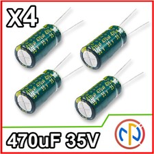 4X 470uF 35V CONDENSATORE ELETTROLITICO 105° LOW ESR switching