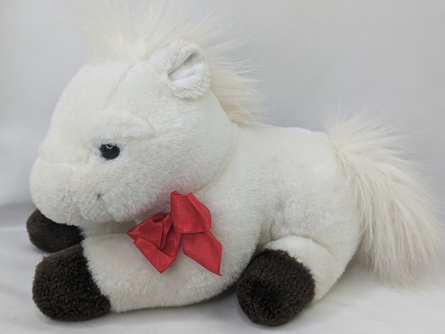 Peluche cavallo bianco pony