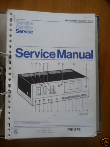 Service manual philips n2534 - service,