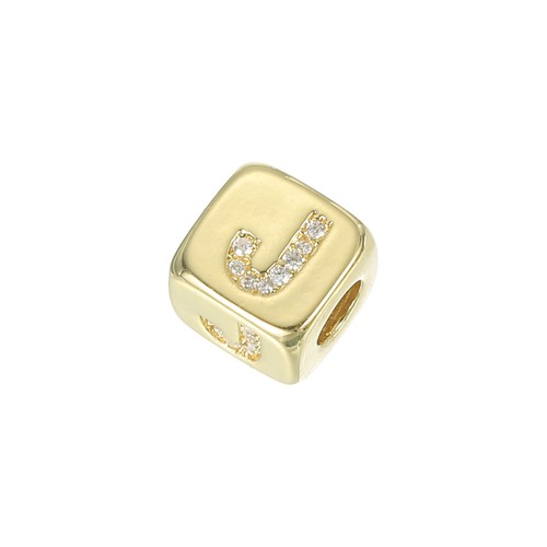 Perline cubo lettere strass - cubo,