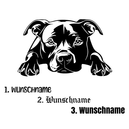 Adesivo cane staffordshire - -,