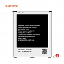 2x Batteria Per Samsung Galaxy
