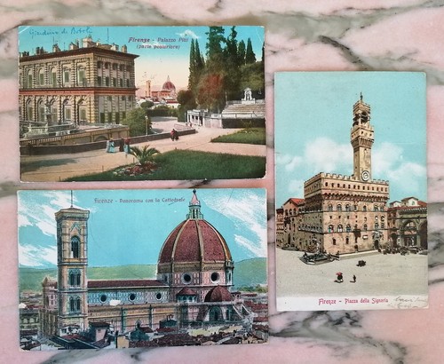 Firenze lotto 3 cartoline - firenze,