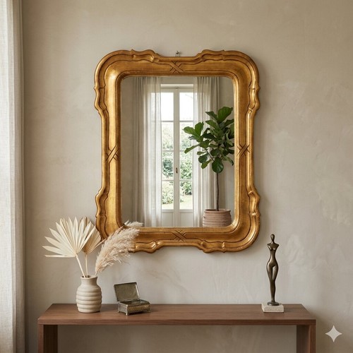 Specchio antico legno dorato - specchio,