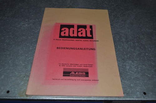 Alesis adat manuale - alesis,