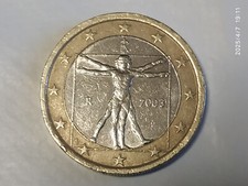 Moneta 1 Euro Italia 2003 uomo