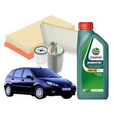 Kit Tagliando Ford Focus 1.8 Turbo Tddi 90cv 66kw + 6Lt Castrol Magnatec 5w30 A5