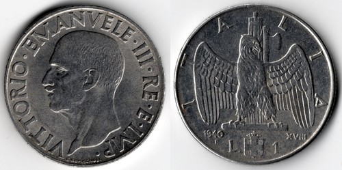 Italia lira 1940 magnetica - italia, lira,