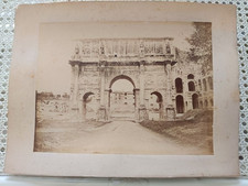 Antica fotografia di ROMA 800 Arco di Costantino e paesaggio dell'epoca.