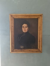 Antico ritratto femminile olio - femminile,