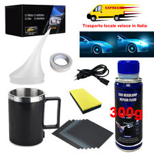200ML Kit Lucidatura Fari Rinnova Ripristina Elimina Graffi Fanali Blu Polimero