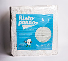 RISTOPANNO Il Tovagliato – Panni Multiuso Bianchi in Cotone Riciclato – Box 9 kg
