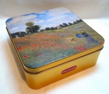 SCATOLA DI LATTA Dolciando QUADRO Papaveri Claude Monet tin box Poppies