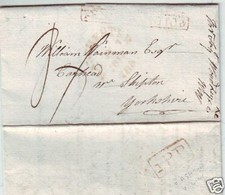 1811 RARA SCATOLA ROSSA 1PP AUDENSHAW EDWARD STELFOX >Wm WAINMAN CARRHEAD SKIPTON