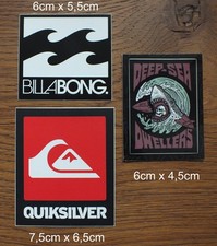 3 adesivi sticker Billabong Quiksilver Shark surf windsurf kiteboard big wave