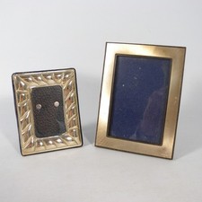 2 PICCOLE CORNICI DA TAVOLO APPOGGIO PORTA FOTO IN ARGENTO 800 925 VINTAGE W330