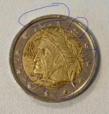 Moneda 2€ Italia 2002 Dante