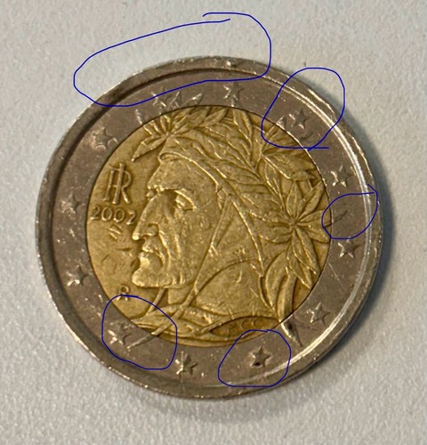 Moneda italia 2002 dante - 2€,