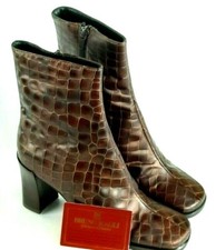 Stivali Donna Stivaletti Bassi Vera pelle Martellata Bruno Magli Originali