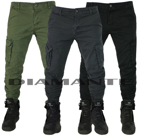 Pantaloni uomo cargo tasconi - uomo,