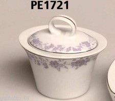 BOMBONIERA ZUCCHERIERA COMPLETA PORCELLANA LILLA PE1721