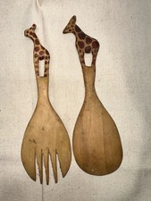 2 giraffe africane in legno