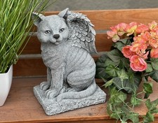 Statua in pietra angelo gatto gatto angelo pietra tombale resistente al...