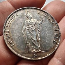 Milano Governo Provvisorio Della Lombardia Scudo Da 5 Lire 1848 Argento Ottimo 